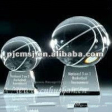 Trophée en cristal de basket-ball de récompense de boule pour le cadeau de gagnant